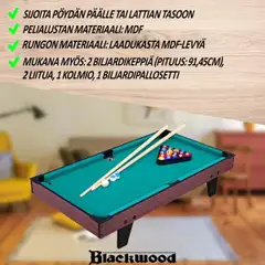 Blackwood biljardipöytä Junior 3' - 3