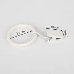 Ihanin verhorengas nipistimellä valkoinen 25/32mm 10kpl - 2