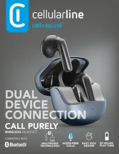 Cellularline Bluetooth Headset Call Purely musta - 3