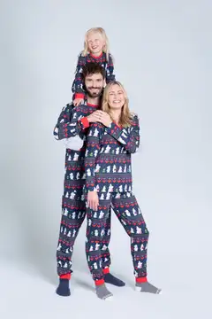Muumi miesten pyjama Talvisydän 590409 - tummansininen - 7