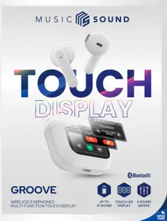 MusicSound langattomat nappikuulokkeet Groove valkoinen - 3