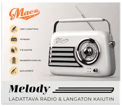 Macs radio Bluetooth kaiuttimella Melody valkoinen - 3