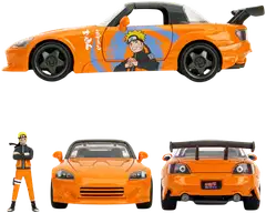 Jada Naruto Shippuden: Naruto ja 2001 Honda S2000, 20 cm, 1:24, die-cast - 3
