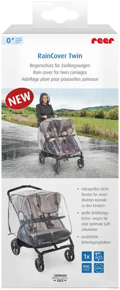 Reer sadesuoja tuplarattaille vierekkäin istuttavat - 2