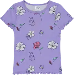 Ciraf lasten ribbineulottu t-paita kukka 25tc261618 - 15-3817tcx lavender - 1