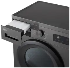 LG pesutorni F4A1009NDK pyykinpesukone + RHA1008NDK kuivausrumpu, tumma harmaa - 8