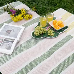 ihankotona puuvillamatto Foksi 80x150 cm vihreä-roosa - 4