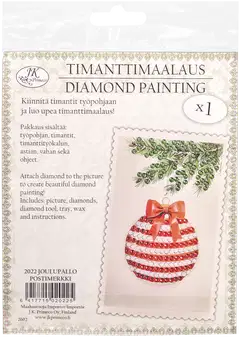 J.K. Primeco Timanttimaalaus Joulupallo postimerkki - 1