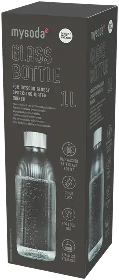 Mysoda Glass Silver Lasipullo 1.0L - 2