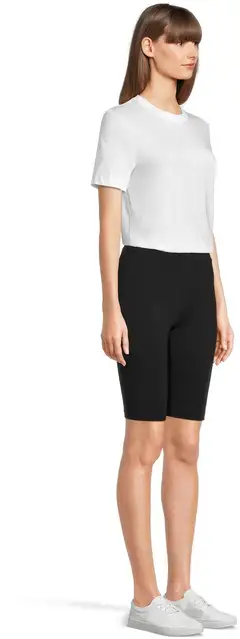 House naisten pitkät trikooshortsit Janice - MUSTA - 4