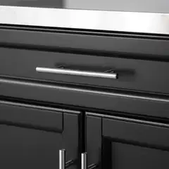 SoBuy keittiösaareke musta FKW110-SCH - 5