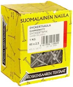 Koskensaaren Tehtaat Dyckertnaula kuumasink. 1kg 60x2,5mm - 1