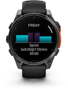 Garmin urheilukello Fenix 8 AMOLED 47 mm tummanharmaa/musta - 4