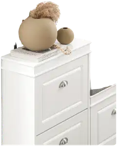 SoBuy kenkäkaappi valkoinen FSR78-W - 4
