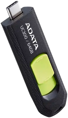 ADATA UC300 USB-muistitikku, 64 GB, musta/vihreä (USB-C 3.2 Gen 1) - 1
