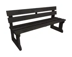 Jämäkkä penkki, grafiitin harmaa, 82x170x51cm - 1