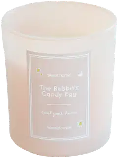 Lasikynttilä 7,5x8 cm paketissa vaaleanpunainen, tuoksu The Rabbit Candy Egg - 2