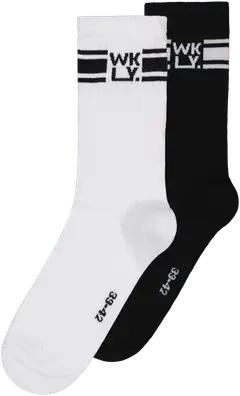 WKLY. unisex sportsukat 2-pack - white/black - 1