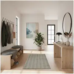 House matto Namcha Barwa 80x150 cm harmaa/valkoinen - 4