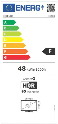 Hisense 43" 4K QLED Smart TV 43A7S - 8