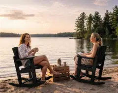 Miljöörakennus Jämäkkä keinutuoli, grafiitin harmaa 89x117x63cm - 5