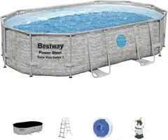 Power Steel Vista Oval allassetti,488 x 305 x 107 cm - 2