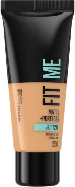 Maybelline New York Fit Me Matte+Poreless -meikkivoide 250 Sun Beige 30ml - 1