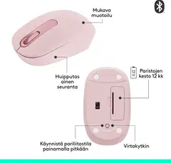 LOGITECH M196 Bluetooth Mouse - Rose - 5