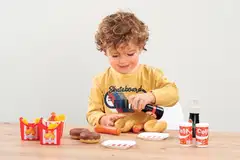 Ecoiffier - 100 % Chef - Hot dogit ja herkut -leikkisetti 25 osaa - 8