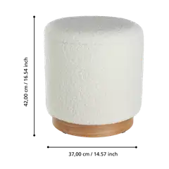 EGLO jakkara Mashike Ø37 cm valkoinen - 5