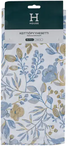House keittiöpyyhkeet Florals 50x70 cm vaaleansininen 2 kpl - 4