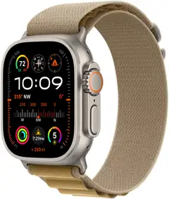 Apple Watch Ultra 2 GPS + Cellular 49mm luonnontitaani kotelo, Tan Alpine Loop ranneke - Medium - MX4F3KS/A - 2