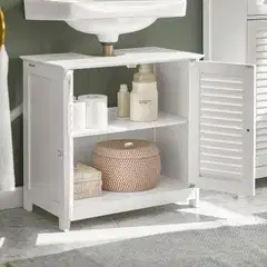 SoBuy pesuallaskaappi valkoinen FRG237-W - 5