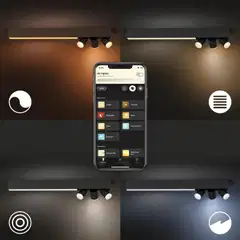 Philips Hue Centris -kattovalaisin kolmella kohdevalolla 36W 2000-6500K 3700LM musta - 8