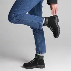 Pomar naisten nilkkuri Kaakkuri Spike 18660-410 - Black suede/nappa/Anti-slip S - 5