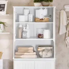 SoBuy säilytyskaappi valkoinen BZR150-W - 4