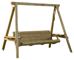 Tammiston Puu Terassi keinu 3-istuttava kestopuu vihreä - 2