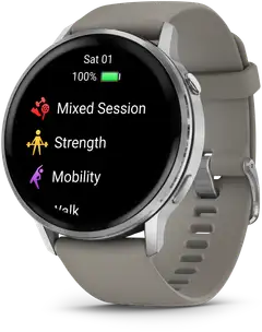 Garmin älykello Venu 4 – 45 mm, hopeanvärinen ja hopeanharmaa silikonihihna - 2