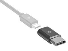 Wave Adapteri, MicroUSB to USB Type-C, Musta - 3