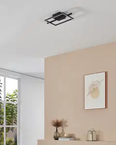 EGLO kattovalaisin Amandolo LED 17W 40x20 cm RGB CCT musta/valkoinen - 13