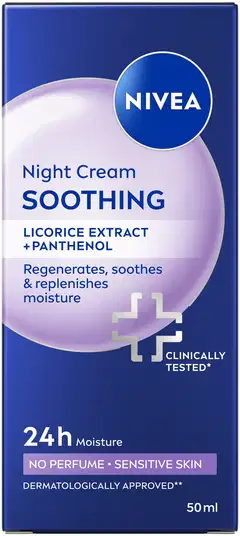 NIVEA 50ml Soothing Sensitive Night Cream -yövoide - 2