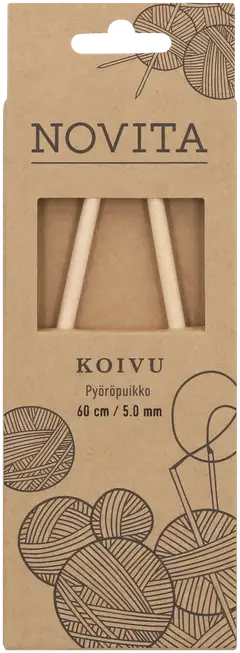 Novita Pyöröpuikko koivu 60cm - 5mm - 1