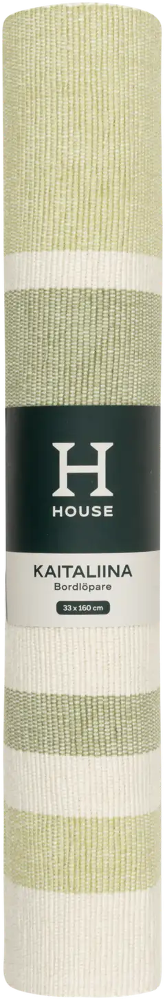 House kaitaliina Raidat 33x160 cm vihreä-valkoinen - 2