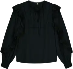 WKLY. naisten frillapusero 228W340714 - BLACK - 1