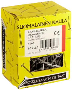 Koskensaaren Tehtaat Lankanaula kuumasink. 1kg 60x2,5mm - 1