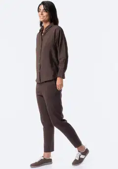 TEX naisten joggerit I286160 - BROWN - 5