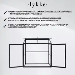 Lykke minikasvihuone havsvik 130x55x140cm - 3