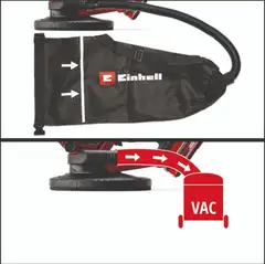 Einhell akkukipsihiomakone TP-DWS 18/225 Li BL Solo - 6