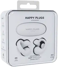 Happy Plugs langattomat avoimet nappikuulokkeet Clip, valkoinen - 4