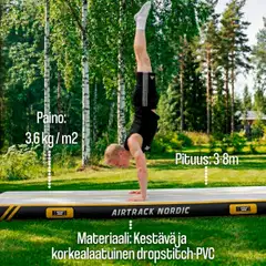 AirTrack Nordic Carbon ilmavolttirata - Punainen - 4 m - 5